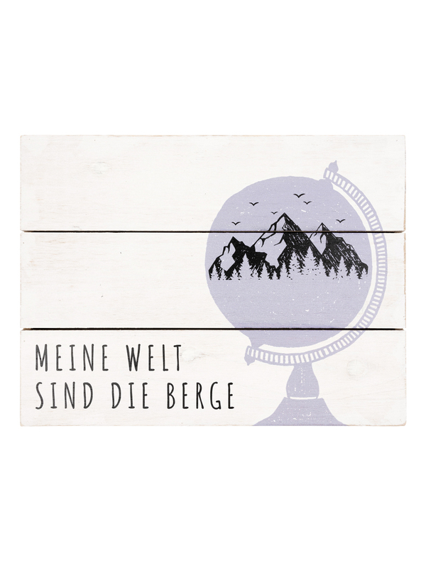 Holzbild - Meine Welt sind die Berge0