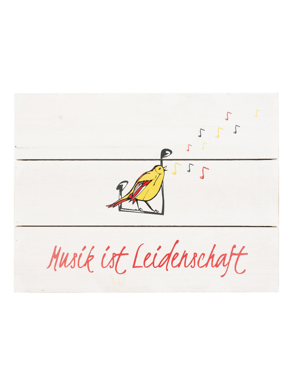 Holzbild - Musik ist Leidenschaft0