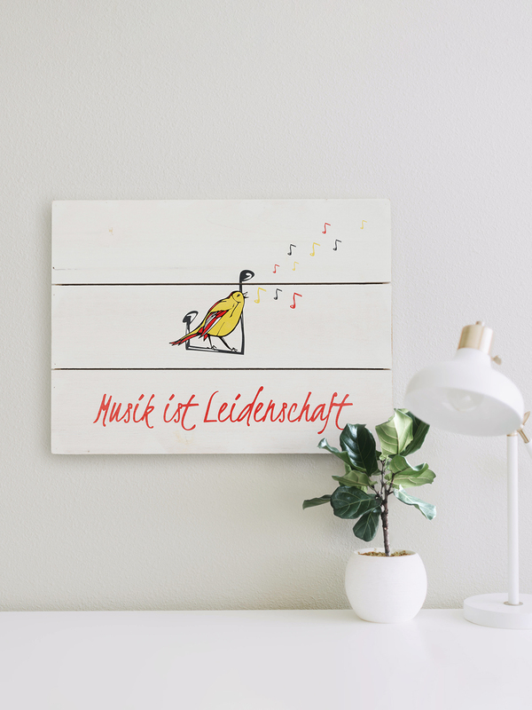 Holzbild - Musik ist Leidenschaft2