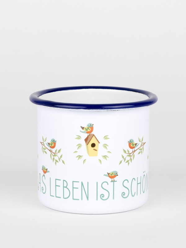 Emailletasse - Das Leben ist schön2