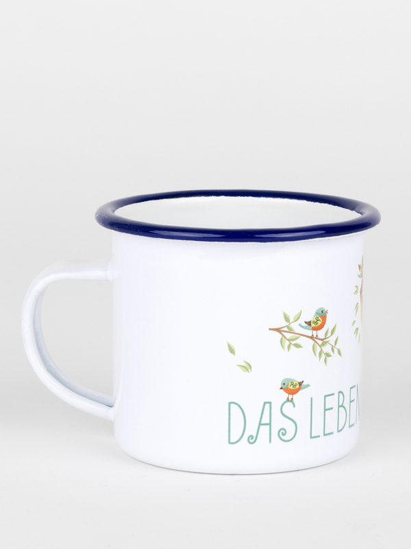 Emailletasse - Das Leben ist schön1