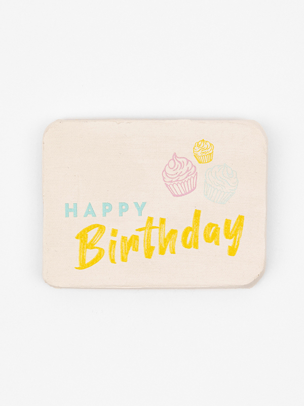 Magnet aus Ton - Happy Birthday0