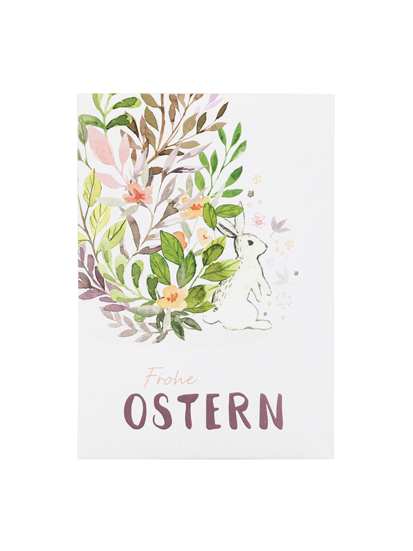 Postkarte mit Sonnenblumensamen - Frohe Ostern0