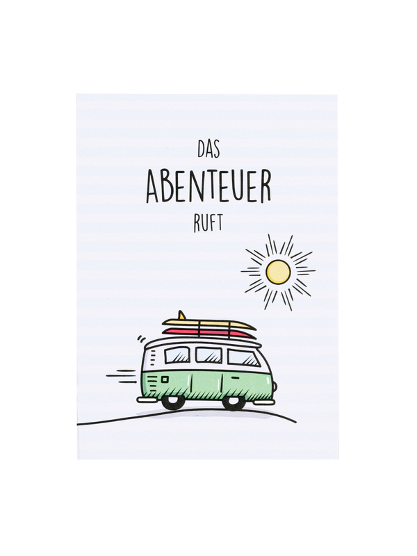 Postkarte mit Sonnenblumensamen - Das Abenteuer ruft1