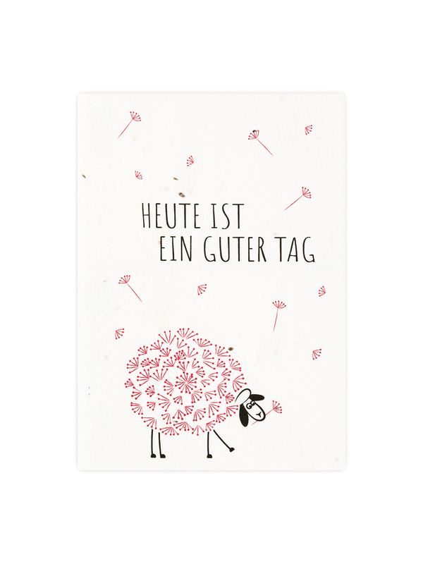 Postkarte aus Samenpapier - Heute ist ein guter Tag1