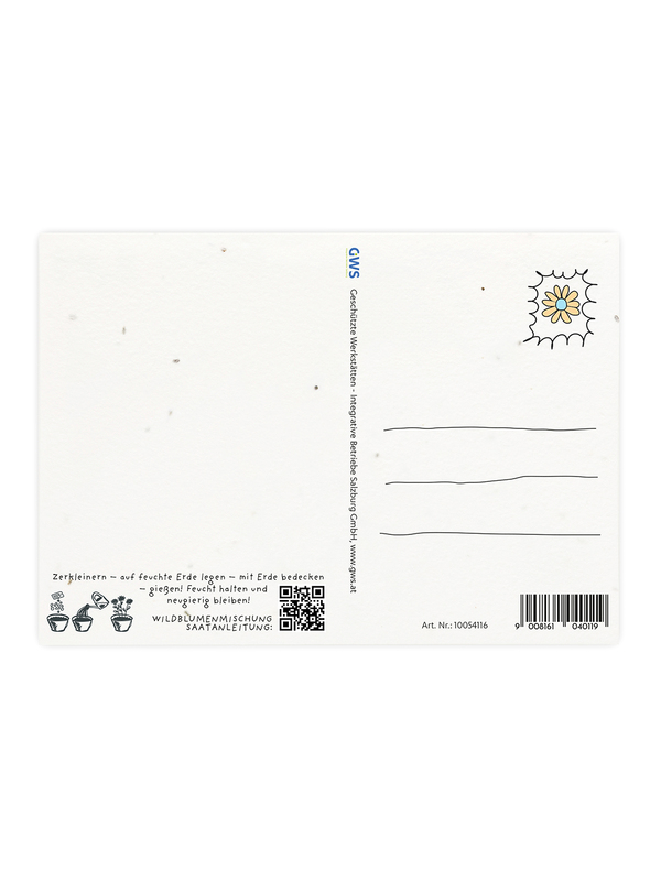 Postkarte aus Samenpapier - Heute ist ein guter Tag1