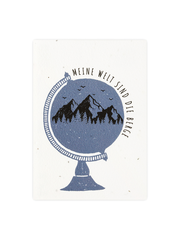 Postkarte aus Samenpapier - Meine Welt sind die Berge0