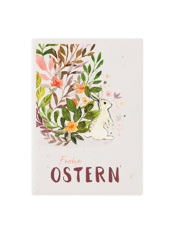 Postkarte aus Samenpapier - Frohe Ostern1