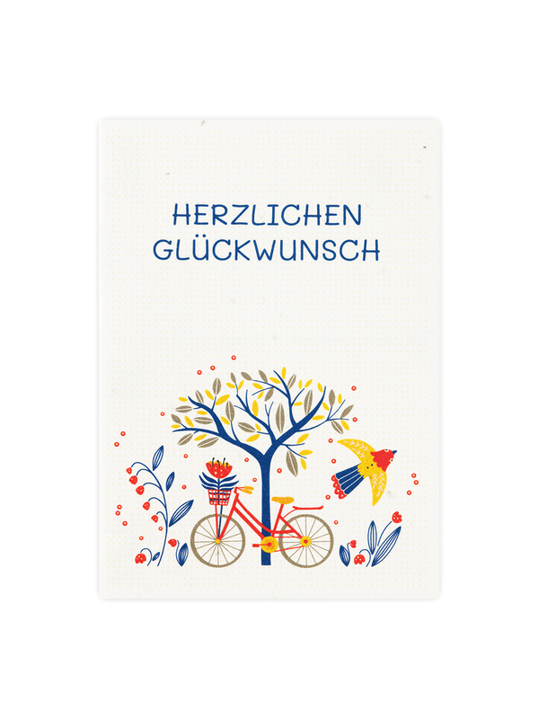 Postkarte aus Samenpapier - Herzlichen Glückwunsch1