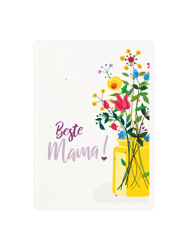 Postkarte aus Samenpapier - Beste Mama1