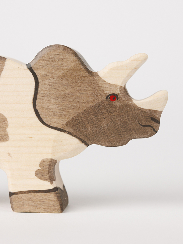 Dinosaurier Spielzeug aus Holz – Triceratops0