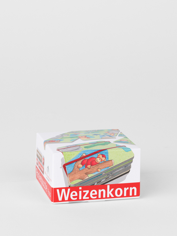 Weizenkorn Pocketpuzzle aus Holz - Zoo1