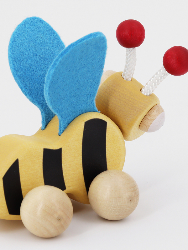 Holzspielzeug - Rolltier Biene1