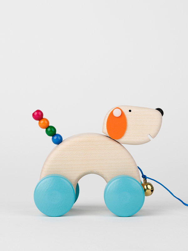 Nachziehspielzeug aus Holz - Hund1
