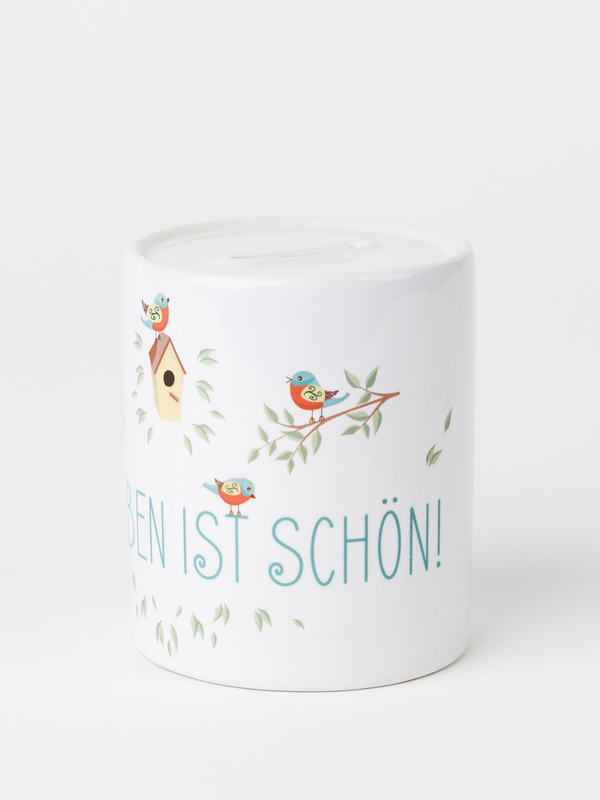 Spardose aus Keramik - Das Leben ist schön2