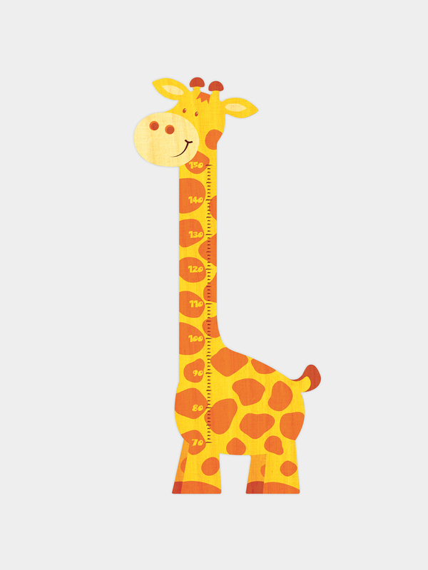 Kinder Messlatte aus Holz - Giraffe