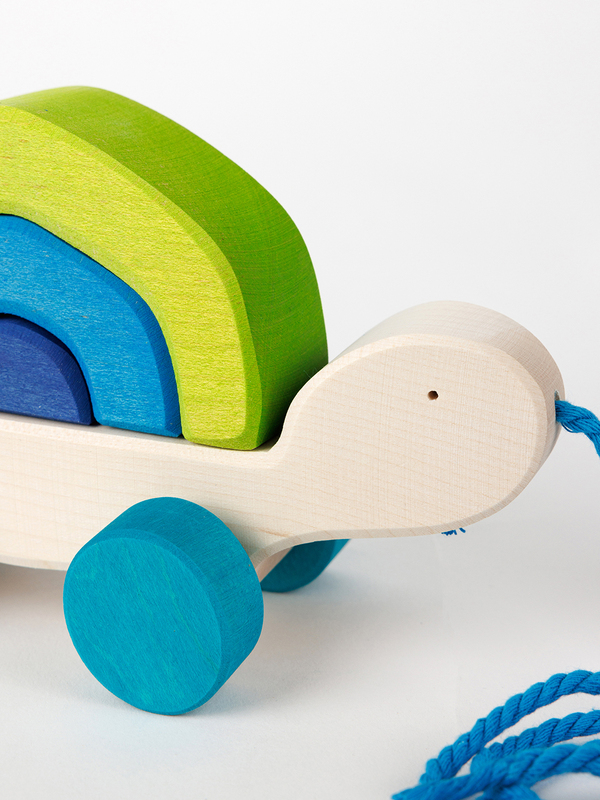 Nachziehspielzeug aus Holz – Schildkröte Tortuga1