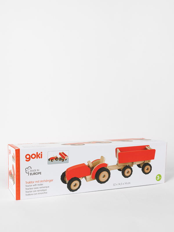 Spielzeug aus Holz – Traktor mit Anhänger3