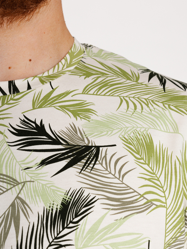 T-Shirt aus Bio-Baumwolle mit Tropenmuster3