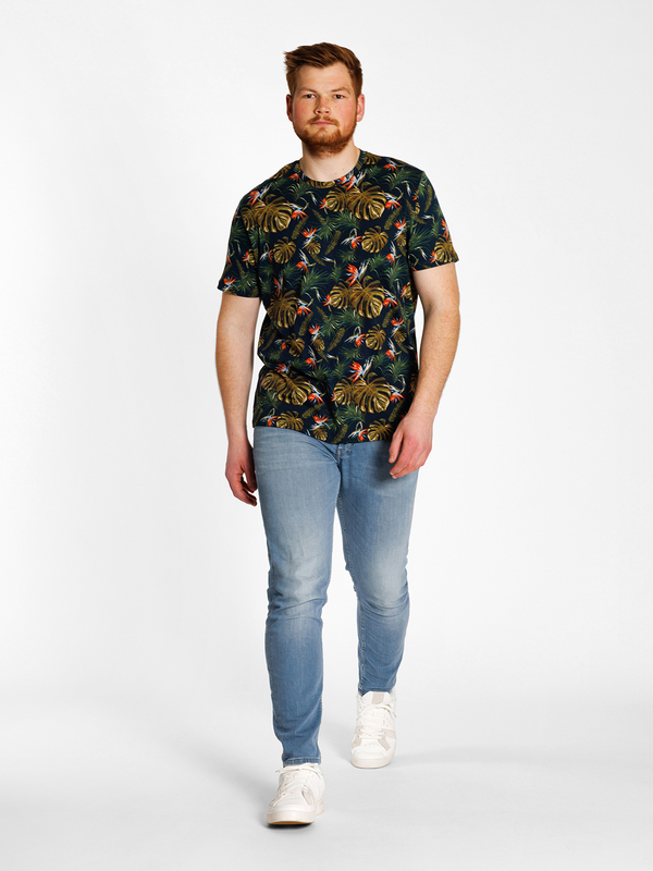 T-Shirt aus Bio-Baumwolle mit Tropenmuster2