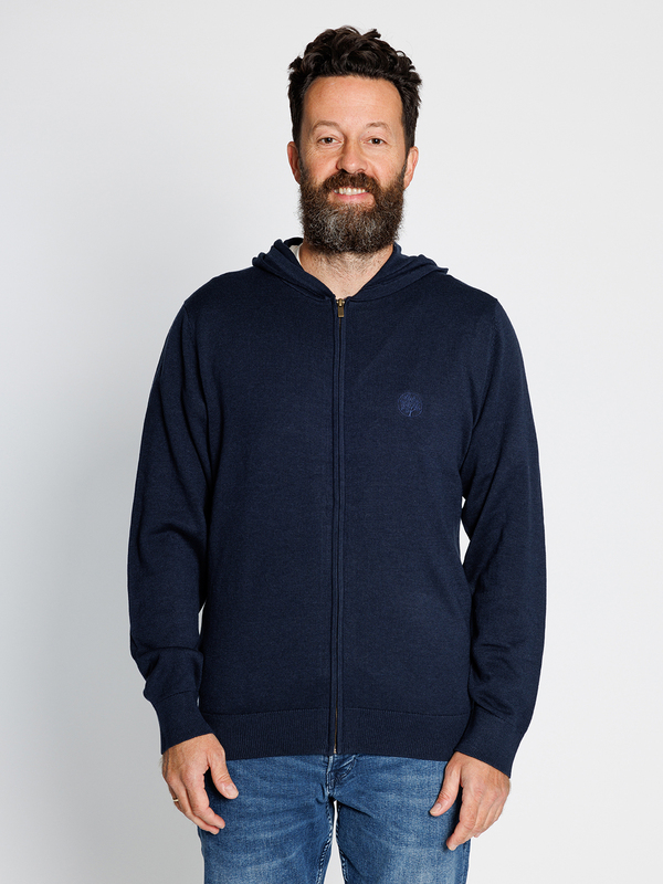 Strickjacke mit Kapuze - L1
