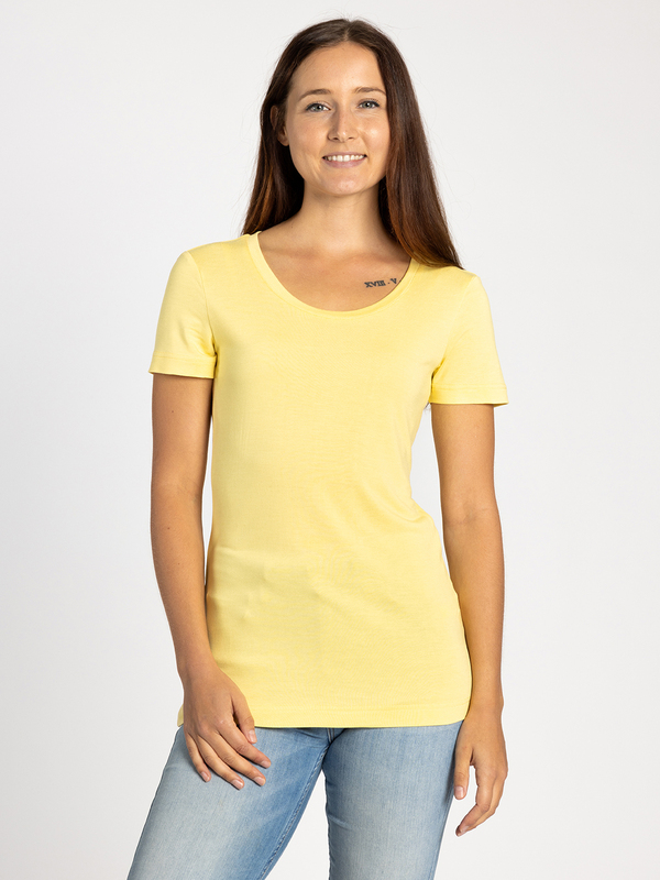 T-Shirt aus TENCEL™ Modal - Gelb0 Vorschau